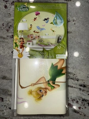 DISNEY Fairies 30 "pelar y pegar" calcomanías de pared NUEVO Foto 1 de 4