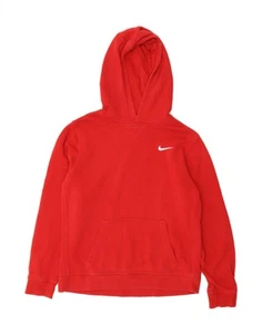 NIKE Boys Hoodie Jumper 13-14 Years XL Red Cotton AV01 - Picture 1 of 4
