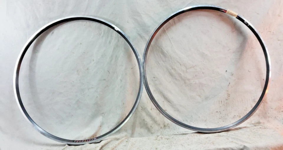 Velocity A23 OC 700c Race Road Bike Rim Set Black 28/32S Doublewalled USA Made ~ - Image 1 of 4