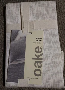OAKE Printed T300 Ethicot 100% Cotton Euro Pillow Sham 26"x26" New *MAKE OFFER* - Picture 1 of 2