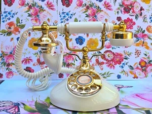 Vintage Princess PILLOW TALK Rotary Dial Victorian Cameo Telephone Phone - Picture 1 of 10