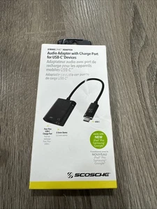 Enchufe adaptador de audio Scosche para dispositivos USB C Samsung Galaxy S23 Ultra Pixel 7 - Imagen 1 de 3