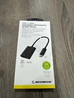 Enchufe adaptador de audio Scosche para dispositivos USB C Samsung Galaxy S23 Ultra Pixel 7 Foto 1 de 3