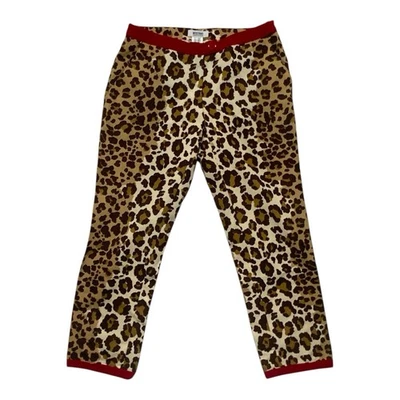 MOSCHINO Tiger Print I Brown  Cotton/ Rayon  Women's Pant Sz 40 PEC . - Image 1 of 4