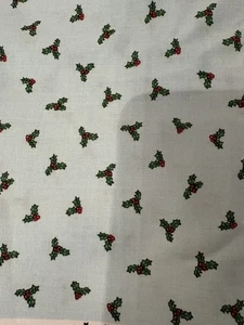 Christmas Fabric 2 Yards Holly Christmas Joy  - Picture 1 of 2