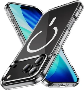 For iPhone 17 Air 16 15 14 13 Mini 12 11 Pro Max Shockproof Clear Magnetic Case - Picture 1 of 6