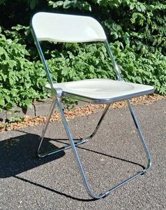 Plia Castelli Plia Kunsstoff Weiß Chrom Klappstuhl Folderchair Italy Design [02] - Afbeelding 1 van 9
