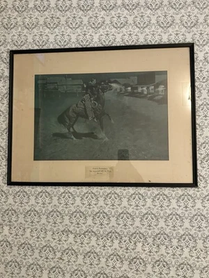 Frederick Remington signed print Argument With Town Marshall 1904 Framed - Image 1 of 4