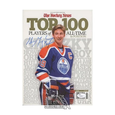 Wayne Gretzky Autographed The Hockey News Top 100 Magazine - JSA - Image 1 of 2