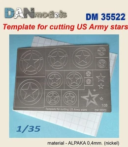 Dan Models 35522 Schablone zum Schneiden US Army Stars Material - Alpaka 0,4mm 1/35 - Bild 1 von 2
