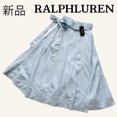 Falda envolvente Ralph Lauren a rayas S de lino Foto 1 de 4