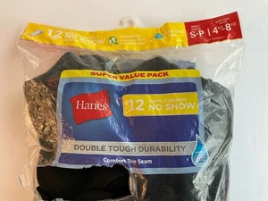 Hanes Boys’ Cushion No Show Socks – 12 Pack (Open Box) – Size Small – 11 Pairs - Picture 1 of 6