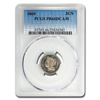 1869 Three Cent Nickel PR-66 DCAM PCGS - Image 1 of 3