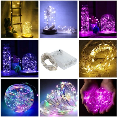 10M 100LEDs AA Battery LED Lights String Fairy Copper Wire Outdoor Home Decor RE - Image 1 of 4