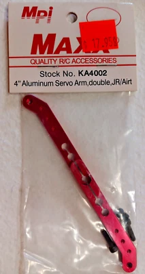 MPI MAXX #KA4002 ~NIP~ 4" ALUMINUM SERVO ARM, DOUBLE, JR/AIRT - Image 1 of 2