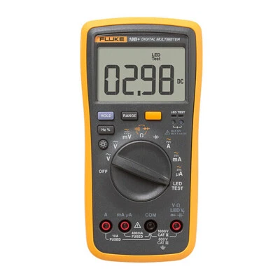 Fluke 18B+ AC/DC Voltage Current Digital Multimeter Auto/Manual Range LED Test - image 1 of 4