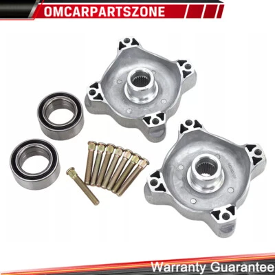 Front Wheel Hubs & Bearings & 8x Studs Kits For Polaris RZR 570 800 S 800 EFI - Image 1 of 4