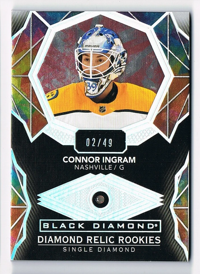 2020-21 Black Diamond Relic Rookies Single Ruby #BDR-CI Connor Ingram /49 !! - Image 1 of 1
