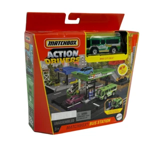 Matchbox Action Drivers Bus Station Playset MBX City Bus Connecting NEW 2022 - Picture 1 of 12