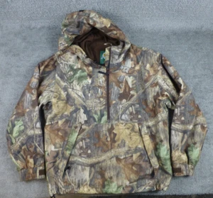 Cabelas Dry Plus Seclusion Camo Jacke Mantel Herren Large wasserdicht Holz 1/4 Reißverschluss - Bild 1 von 10