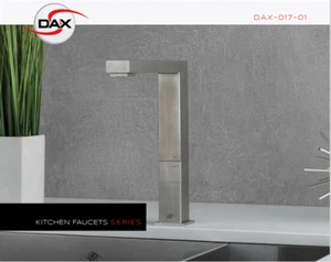 DAX Modern Without Handle Kitchen Faucet, Stainless Steel Body, Brushed Finish - Picture 1 of 4