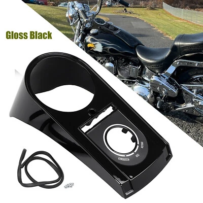 Kit de carcasa de velocímetro de tablero negro para Harley Night Train Fat Boy Softail Deluxe Foto 1 de 4