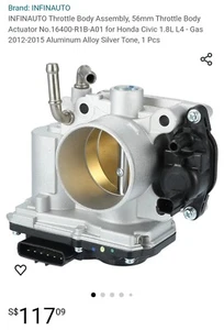 Throttle Body For 2016- 2020 HR-V 1.8L And 2012-2015 Honda Civic 1.8L - Picture 1 of 9