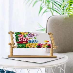 Wooden Quilting Frame Lap Stand Embroidery Sewing Stand Rotated DIY Projects - Picture 1 of 12