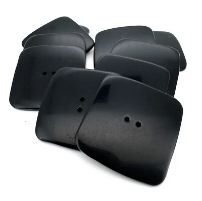 10 x 28mm square black Italian Buttons good quality 2hole - Image 1 of 4