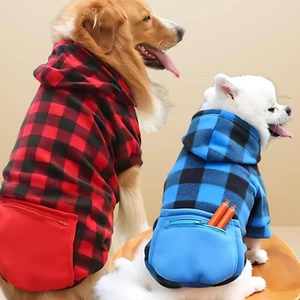 Reversible Plaid Dog Coat – Warm Waterproof Winter Jacket with Pocket & Zip - Picture 1 of 13