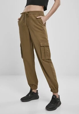 Urban Classics Damen Hose Ladies Viscose Twill Cargo Pants Summerolive - Bild 1 von 4