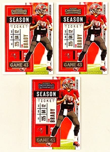 (3) Lotto Carte Tom Brady 2020 Panini Contenders Football NM-MT #12 - Foto 1 di 2
