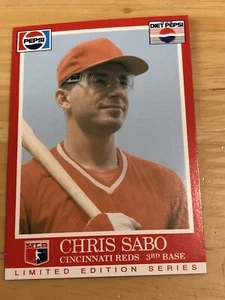 Chris Sabo 1991 Pepsi Cincinnati Reds Limited Edition Regional Card Super Tough - Picture 1 of 2
