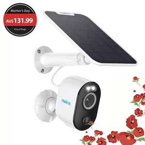 Reolink 2K 5MP Battery Security Camera Outdoor Spotlight w/ Solar Panel 2.4/5GHz - Picture 1 of 12