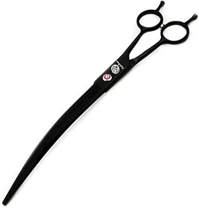 9.0 Inch Twin Tails Downward Curved Blade Pet Grooming Scissors Dog Hair Cutting - Picture 1 of 7
