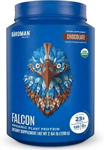 New Falcon Organic Plant Based Protein, Chocolate Flavor 2.64lb (1200g) - Picture 1 of 4