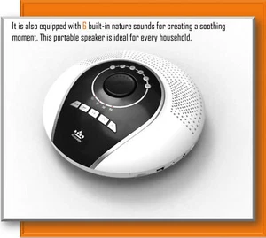H1000 Portable Turbo Bass Mini Speaker SD FM radio With 6 Built-in Nature Sounds - Foto 1 di 7
