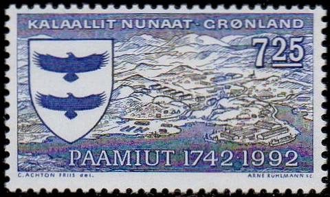 GREENLAND Sc. 252 Paamiut 1992 MNH Cover
