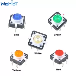 10PCS Mini Tactile Push Button Switch Momentary Tact LED Pushbutton Switches - Picture 1 of 11