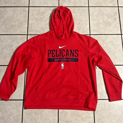 Sudadera con capucha de práctica New Orleans Pelicans Nike Dri-Fit Authentics para hombre LG-ALTO ROJO Foto 1 de 2