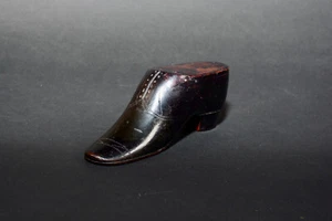 Antique hand carved fruitwood snuffbox shoe circa.1860 - Picture 1 of 11