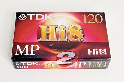Filmadora em branco fita de vídeo cassete TDK Hi8 MP 120 - lacrada de fábrica - NOVA - Imagem 1 de 4