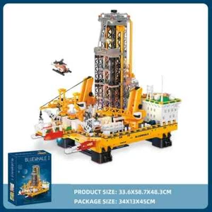 3271PCS piattaforma di perforazione mattoncini offshore olio fontana modello luce mattoni - Foto 1 di 5