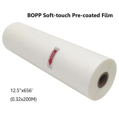 MAISUTSEB® 1 Roll 12.5"x656' Bopp Glue-based Soft-touch Laminating Film Pre-coated Film