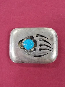 Hebilla de cinturón de ley vintage firmada por nativos americanos estilo Hopi - Imagen 1 de 7