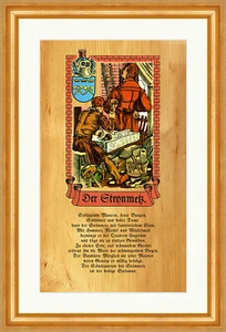 Der Steinmetz Steynmetz Stonemason Winkelmaß Heiliger Stefanus Stand 019 Gerahmt - Bild 1 von 1