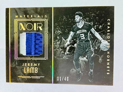 2016-17 Panini Noir Materials Patch /49 Jeremy Lamb - Image 1 of 2