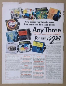 1957 JAZZTONE SOCIETY RECORD CLUB Magazine AD~Membership~CHARLIE PARKER~Jo Jones - Picture 1 of 1