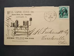 Ohio: Cleveland 1882 Hull Vapor Stove Illustrated Advertising Cover - Picture 1 of 2