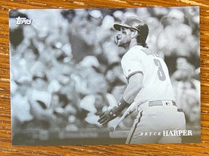 2020 TOPPS ON DEMAND BLACK & WHITE BASEBALL BRYCE HARPER CARD #20 PHILLIES